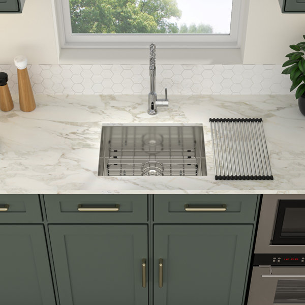 Logmey 23'' L Undermount Single Bowl Stainless Steel Kitchen Sink Wayfair